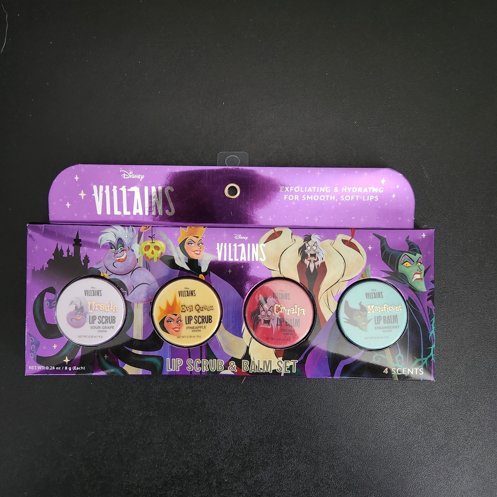 Disney Villains Lip Scrub & Balm Set - Purple Packaging